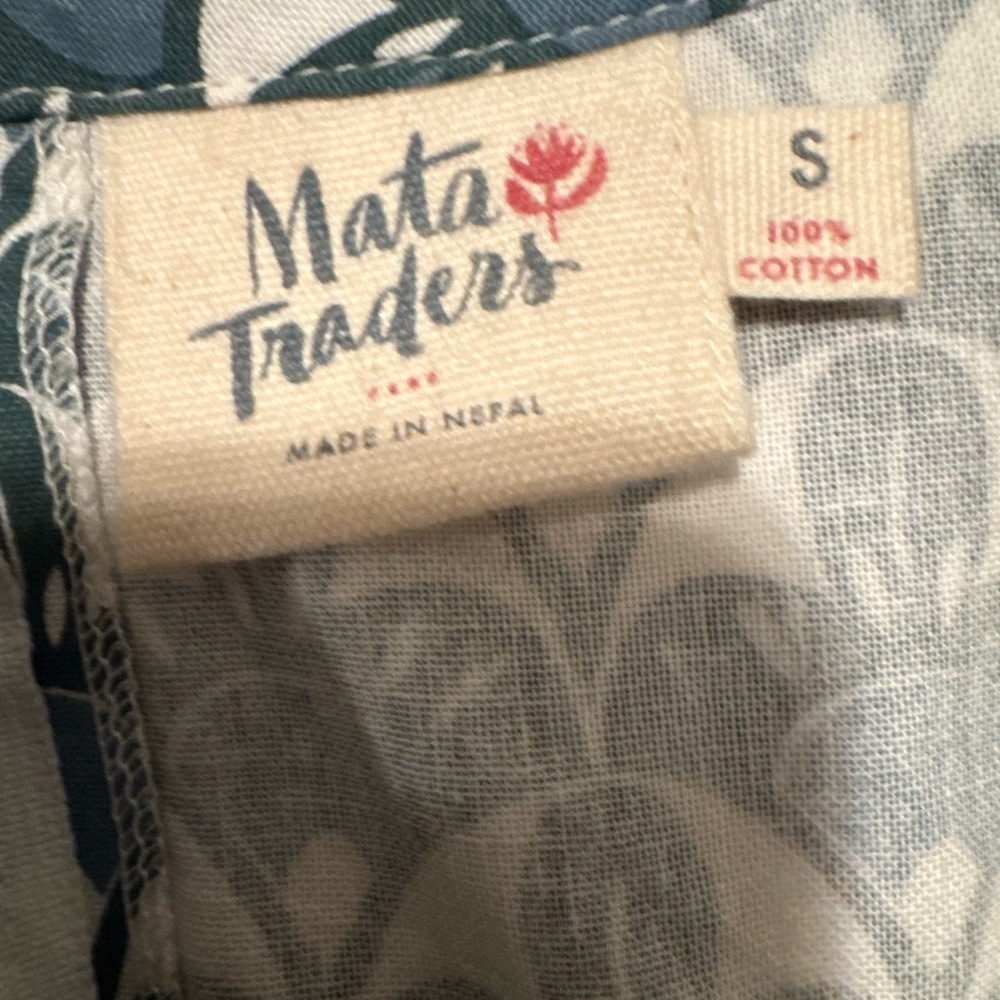 Mata Traders Hand Block Print Cotton Sheath Dress - Blue & White Art Deco - Picture 3 of 7